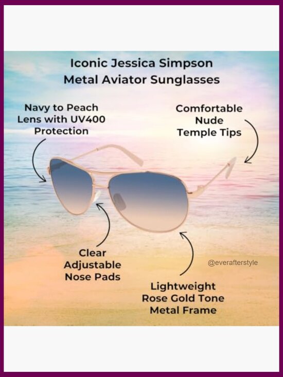 Metal Aviator Sunglasses with UV400 Protection